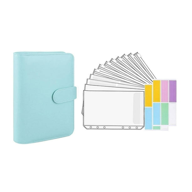 Sistema de sobres para carpetas de cuadernos Documentos Sobres transparentes para carpetas Cuaderno de hojas Azul