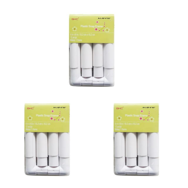 Guardoinrt Embroidery Hoop Square Cross-stitch Frames Quilting Stitching Hoops Tools 6x6 3Set