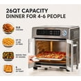 thumbnail image 4 of Air Fryer Toaster Oven Combo, 24 Cooking Functions and Digital Controls, 7 Accessories Included, Stainless Steel Finish, 26QT Capacity, 4 of 7