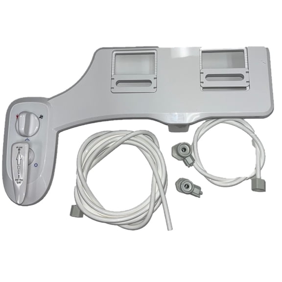 Toilet Seat Bidet Converter, Hot & Cold Water Connection w/ installing hardware