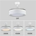 thumbnail image 5 of AFANQI 42 Inch White Invisible Ceiling Fan Light, LED 3 Colors Remote Control Bird Nest Pendant Light, 5 of 6