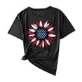 thumbnail image 1 of Camisas de Manga Corta para las Mujeres Moda Casual Impresión Cuello Redondo Suéter Tee Blusas, 1 of 6