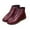 Red, variant on Puntoco Winter Warm Boots Clearanc Winter Flat Proof Mid-Tube Cashmere Snow Front Zipper Women Red 7.5(40)