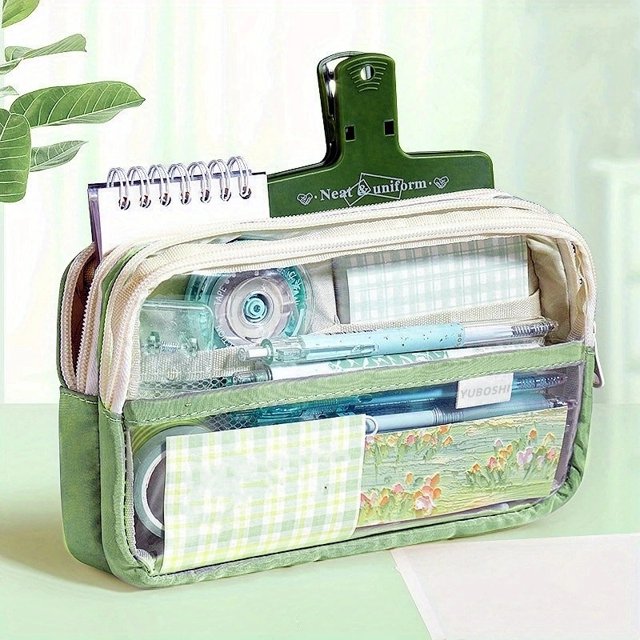 Estuche para lápices Estuche para lápices de gran capacidad Estuche de papelería Estuche para lápices de mano Cosméticos Regalo portátil Adecuado para oficina, escuela, jóvenes, niñas, niños, damas, a