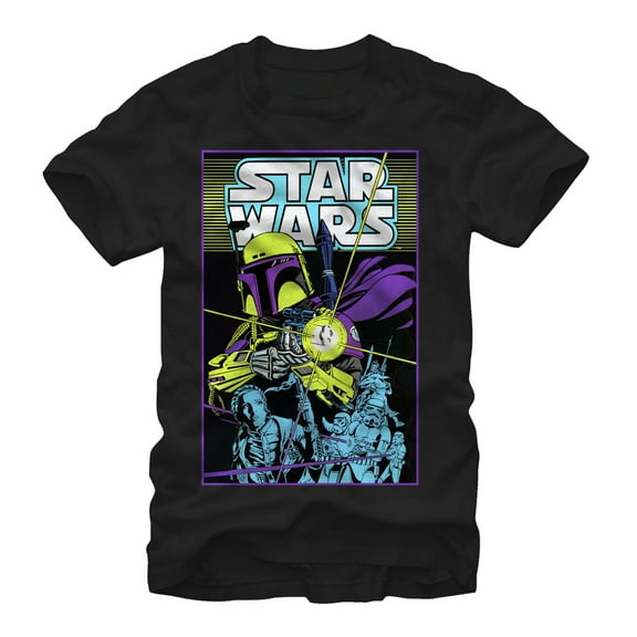 Men's Star Wars Boba Fett on the Hunt Graphic Tee Black 2X Large