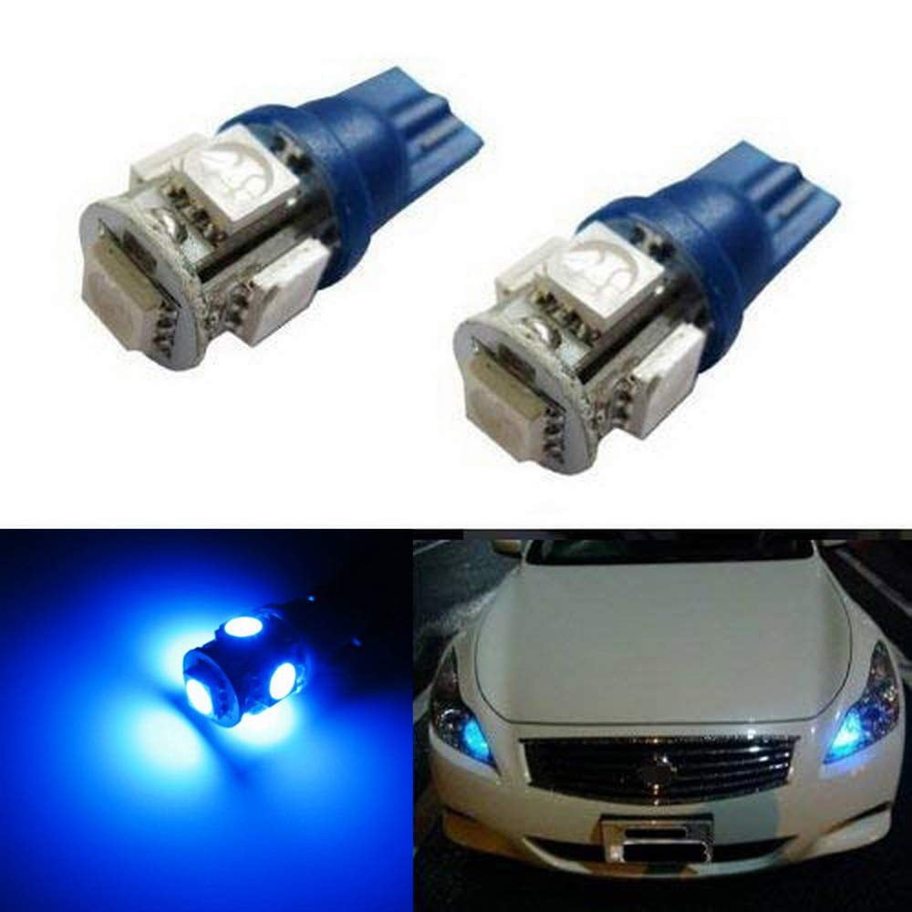 iJDMTOY 5-SMD 168 194 2825 T10 LED Parking Position Light Bulbs Ultra Blue 