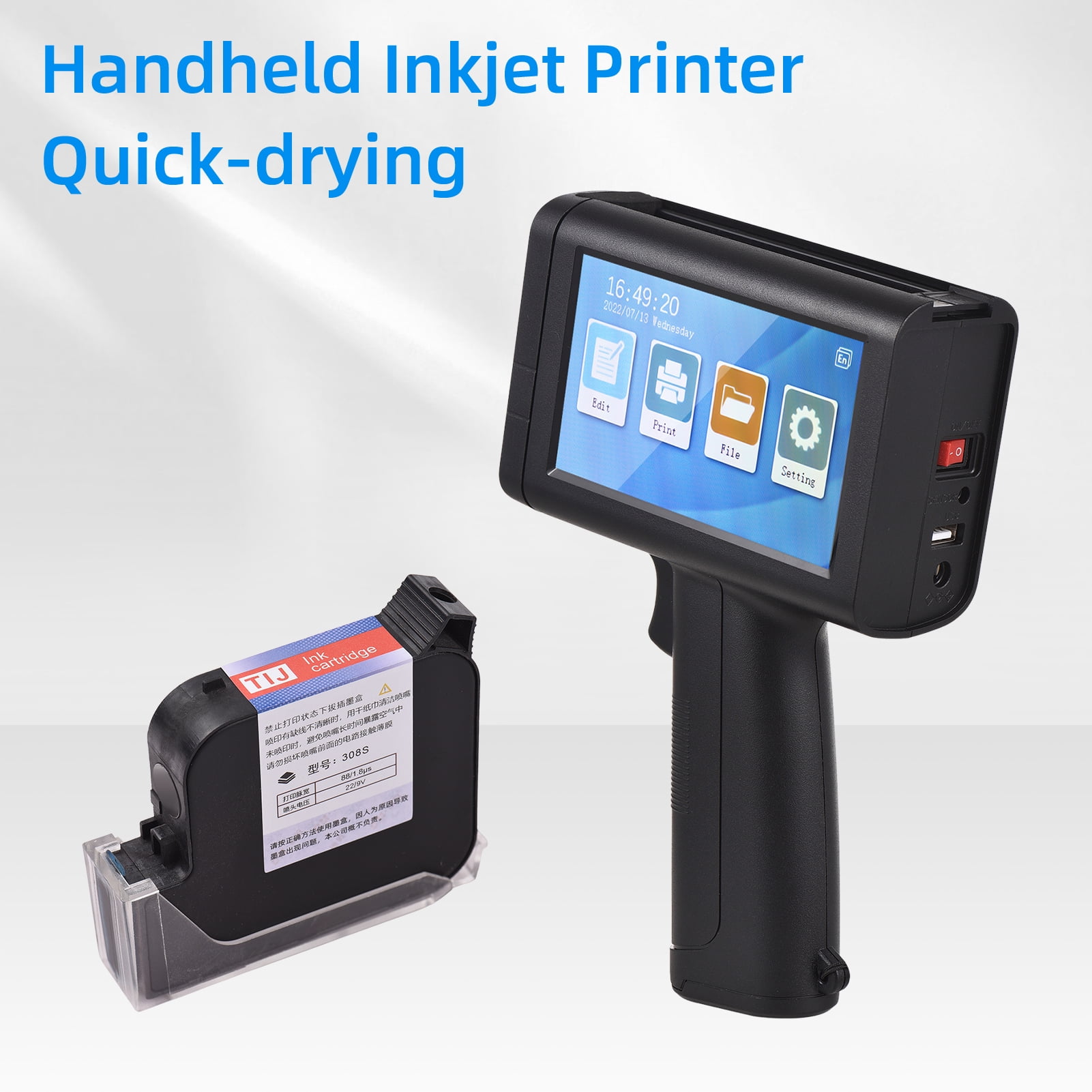 Inkjet Printer,600dpi Definition Code Printer With 4.3 Handheld