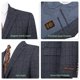 thumbnail image 3 of P&amp;L - chamarra deportiva para hombre, de ajuste clásico, ligera, elástica de 2 botones, color liso y a cuadros, para negocios y casual, Azul, 56 Tall, 3 of 6