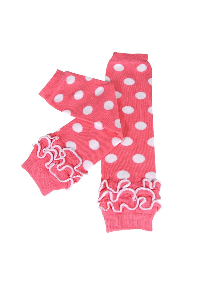 Baby Girl Leg Warmers Set Purple Chevron and Polka Dot Set of 3