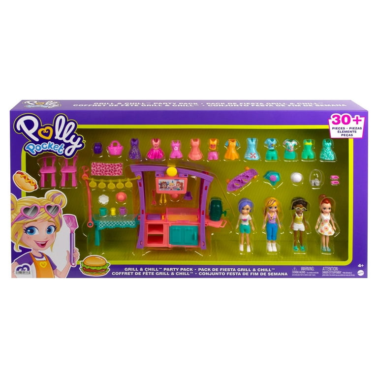 Polly Pocket BBQ Party Doll Playset, 30 Pieces - Walmart.com