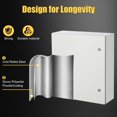 thumbnail image 5 of Luku NEMA Steel Enclosure, 24x16x10 NEMA 4X Steel Electrical Box, IP66 Waterproof & Dustproof, Electrical Junction Box for Outdoor/Indoor, with Mounting Plate, 5 of 7