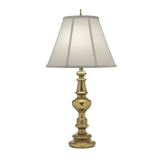 Burnished Brass Table Lamp, Stiffel Brass Floor Lamp With Glass Tablets