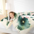 thumbnail image 4 of Homewish Rustic Lotus Bedding Comforter Set,Modern Aesthetic Art Twin Comforter Sets,Green Lotus Leaves Bedding Set For Girls Kids,Microfiber Bedroom Decor Reversible,2-Piece, 4 of 8