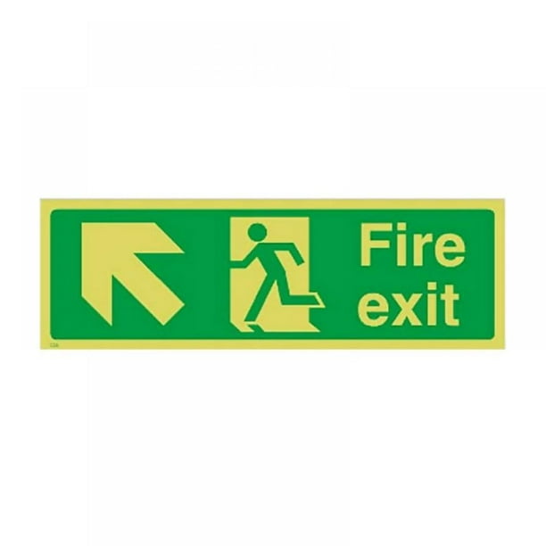 Fire Exit Sign Stickers Emergency Exit Adhesive Sticker Signs (Green