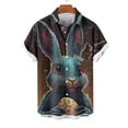 thumbnail image 4 of VBTAPA Easter Hawaiian Bowling Shirts for Men Funny Bunny Egg Printed Christian Religious Faith T-Shirts Summer Beach Shirts Lightning Sales Today Multicolor XXXXL, 4 of 6
