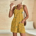 thumbnail image 6 of Summer YANHAIGONG Womens Jumpsuits and Rompers Shorts,Womens 2025 Summer Casual Floral Print Sleeveless Rompers,Spaghetti Strap Loose Shorts Jumpsuit with Pockets, 6 of 6