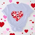 thumbnail image 2 of VKOYWKM Women's Love Heart T Shirts Valentine Shirts Love Graphic Tees Spring Short Sleeve T Shirts Romantic Valentine's Day Party Tshirts, 2 of 7