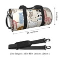 thumbnail image 4 of Haiem Hand Drawn Animals Pattern Gym Bag for Women Men, Waterproof Travel Duffel Bags, Personal Item Travel Bag Weekender Bag with Shoes Compartment & Wet Pocket, 4 of 8
