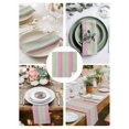thumbnail image 3 of Pink Aqua Stripe Cloth Napkins Set of 4 Reusable Dinner Napkins, Yellow Geometric Country Geometric Cocktail Napkin Washable Table Napkins for Wedding/Holiday Party/Baby Shower 20"x20", 3 of 7