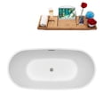 thumbnail image 5 of 59" Streamline N560BNK Soaking Freestanding Tub and Tray With Internal Drain, 5 of 8