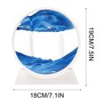 thumbnail image 3 of Giunmcul Online Shopping Moving Sand Art Picture W/Decor Lamp Sand Art Liquid Motion-Round Glass Sea Sandscape Display Flowing Sand Frame W/Light Relaxing 50ml, 3 of 5