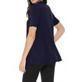 thumbnail image 3 of Women's Casual Short Sleeve Draped Open Front Solid Cardigan, 3 of 5