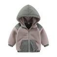 thumbnail image 2 of Godderr Kids Baby Boys Girls Autumn Winter Coats 9M-7Y Toddler Thick Fleece Jacket Infant Zipper Warm Winter Hooded Outwear, 2 of 6