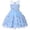Blue, variant on Baby Girl Dresses Tique Satin Trock Glitter Elegant Puff Sleeve Vacation Dresses for Girl Size 3-4T
