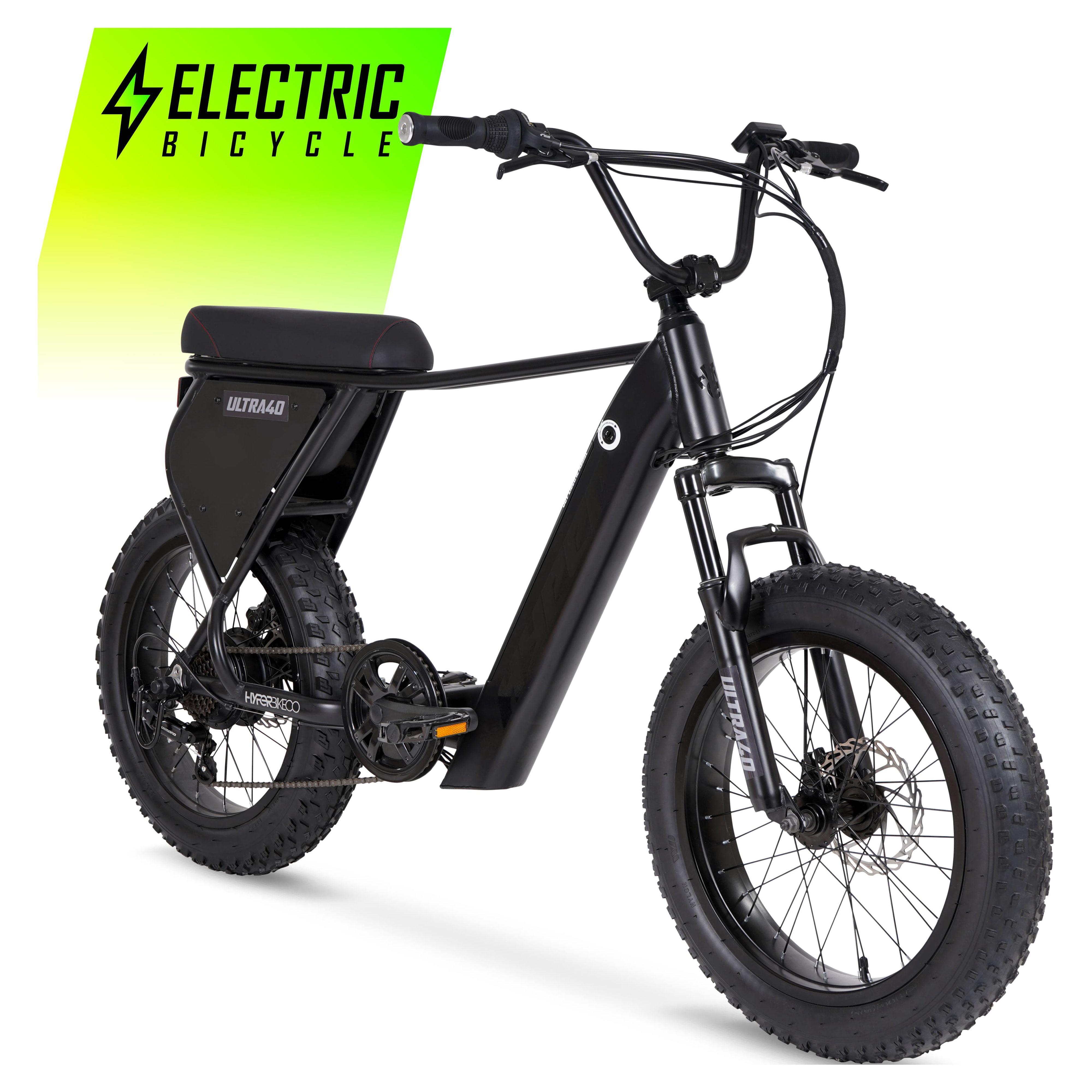 Hyper Bicycles Ultra 40 20" 36V Electric Bike for Adults, 250W E-Bike Motor, Matte Black - image 2 of 17