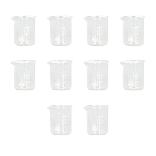 Vaso de cilindro graduado NikouMX 10 piezas de Vidrio de laboratorio