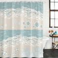 thumbnail image 2 of Summer Beach Shower Curtain, Waterproof Shower Curtains for Bathroom, Ocean Coastal Crabs Sea Turtles Corals Starfish Washable Fabric Bathtub Curtain Set Bath Decor with 12 Hooks Standard 72"x72", 2 of 8