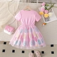 thumbnail image 5 of Larisalt Baby Girl Dress for Easter Cute Print Short Sleeve Tulle Tutu Dresses Toddler Girls Easter Cute Clothes, 5 of 6