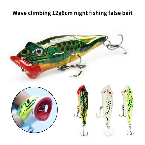 Visland 3PCS Fishing Lures for Bass, Artificial Wobbler Trout Pike Walleye Striped Bass Fishing Lure, Premium Fishing Bait for Freshwater and Saltwater