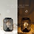 thumbnail image 6 of Medium Metal Cage Outdoor lantern, Battery Powered Cordless Lamp, Decorative Hanging Lantern with Rope Handle (Black), 6 of 9