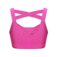 thumbnail image 3 of TiaoBug Girls Activewear Sports Bra Tops Crop Top Shorts Set Gym Workout Outfits 6-14 Rose_Red 12, 3 of 7