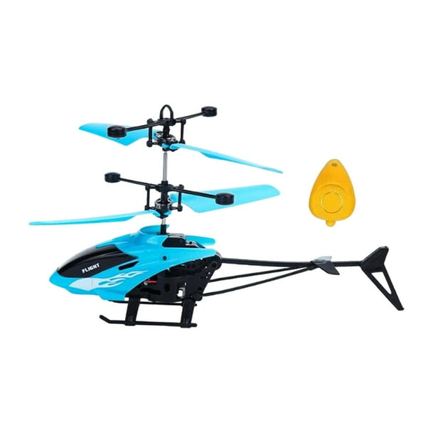Helicóptero de juguete con reconocimiento de gestos, avión de control remoto para niños, juguetes para niños, helicóptero avión de juguete para niños azul
