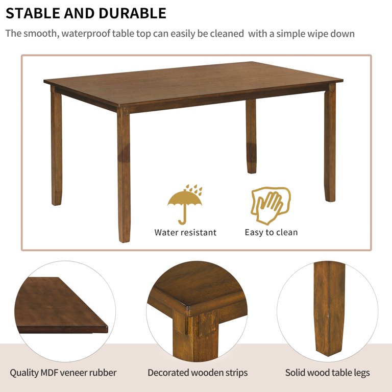 SIMPLE Rectangular wooden table By Very Wood