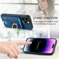thumbnail image 6 of Nalacover 2-in-1 Magnetic Case for iPhone 15 Plus, Back Wallet Case with Detachable Card Holder Ring Stand Cover for iPhone 15 Plus, Vintage PU Leather Shockproof Case - Blue, 6 of 11