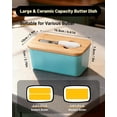 thumbnail image 5 of Butter Dish with Lid: Butter Dish for Countertop - Ceramic Butter Keeper Container with Knife and High-Quality - Silicone Sealing Butter Box for Home Decor Good Kitchen GiftButter tray, 5 of 7