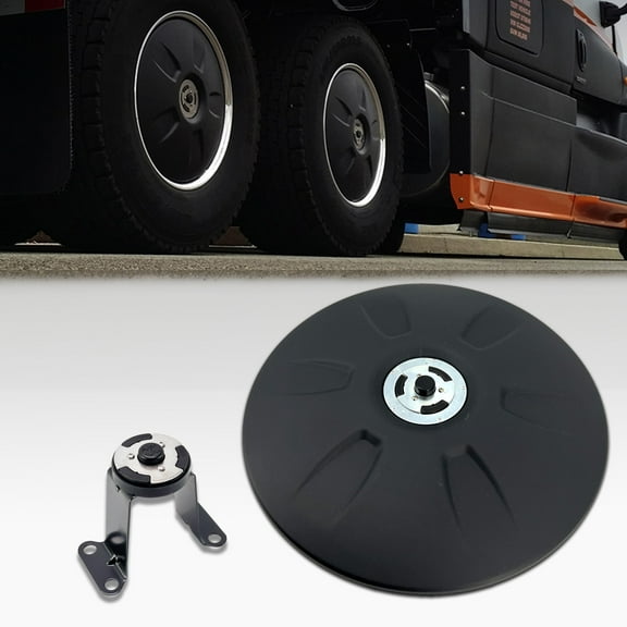 Black Aerodynamic 22.5" Wheel Covers Axle Cover Caps for Semi Truck Trailer (TR590-TWC_01)