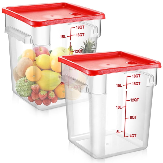 Contenedor de almacenamiento de alimentos Suclain Square Policarbonato 18qt/17L