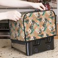 thumbnail image 7 of Uemuo Tropical Leaves Flower Print Toaster Cover 2 Slice, Small Kitchen Appliance Covers, Toaster Oven Cover with Loop, Bread Machine Cover Dust Cover Protection, 7 of 7