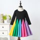 thumbnail image 2 of Vestido Niña Arcoiris Vestido Princesa OP Negro, 2 of 8
