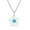 Topaz Flower, variant on LeCalla 925 Sterling Silver Blue Topaz Flower Pendant Necklace Jewelry Gifts for Women and Teen 18" Inch