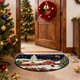 thumbnail image 3 of Decoraciones navideñas, adornos navideños, regalos navideños Alfombra navideña Puerta de entrada Felpudo semicircular Felpudo antideslizante absorbente para el hogar Felpudo a prueba de suciedad Felpu, 3 of 5