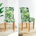 thumbnail image 4 of Tropical Palm Leaf Green Dining Chair Covers Set of 4, Stretch Kitchen Chair Slipcover Washable Removable Chair Covers Protector for Dining Room, Hotel and Ceremony, 4 of 5