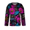 thumbnail image 6 of Halloween Sweaters for Women Funny Halloween Party Graphic Womens Sweaters Cardigan Button Knit Cropped Long Sleeve Fall Winter Fashion Plus Size Tunic Sweater Purple Pink 2XL, 6 of 6