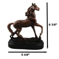 thumbnail image 3 of Rustic Western Country Equestrian Beauty Horse Bronzed Resin Figurine With Base, 3 of 9