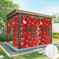 thumbnail image 6 of Outdoor Curtains for Patio Waterproof, Red Christmas Outdoor Privacy Panels Grommet, Xmas Trees Snowmans Snowflakes Gifts Cartoon Blackout Outside Curtains for Porch/Cabana 54"x108", 2 Panels, 6 of 8