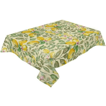 

Lemon and Baroque Waterproof Tablecloth Holiday Party rations Summer Rectangular TableCloth Dining Table Cover Kitchen r